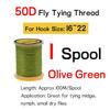 50D Fly Tying Thread for Small Dry Flies Size 16-22# Fly Tying Tool Brass Bobbin Threader/Bodkin