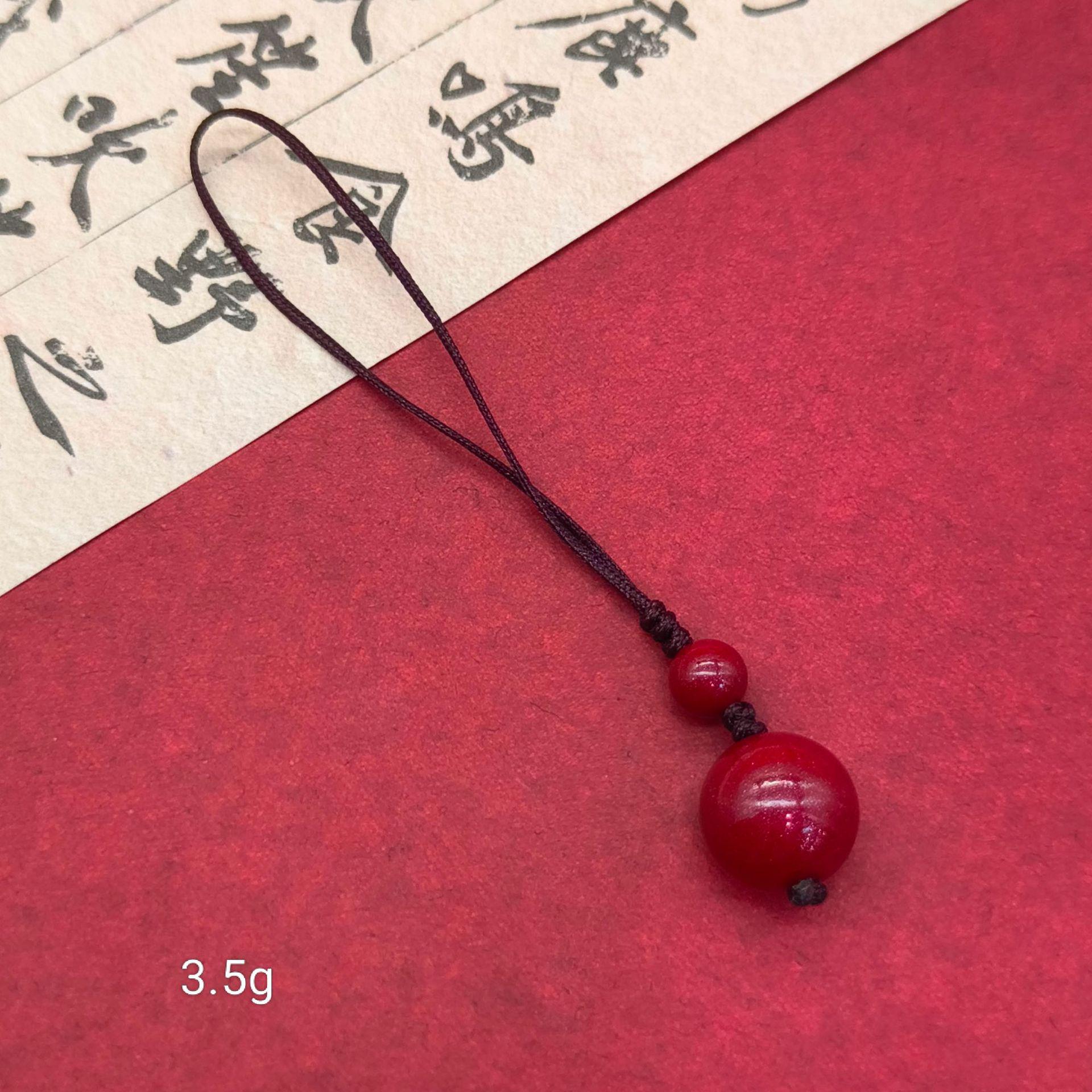 

Purple Cinnabar Pixiu Gourd & Lotus Fox Lucky Charm Keychain for Wealth & Good Fortune