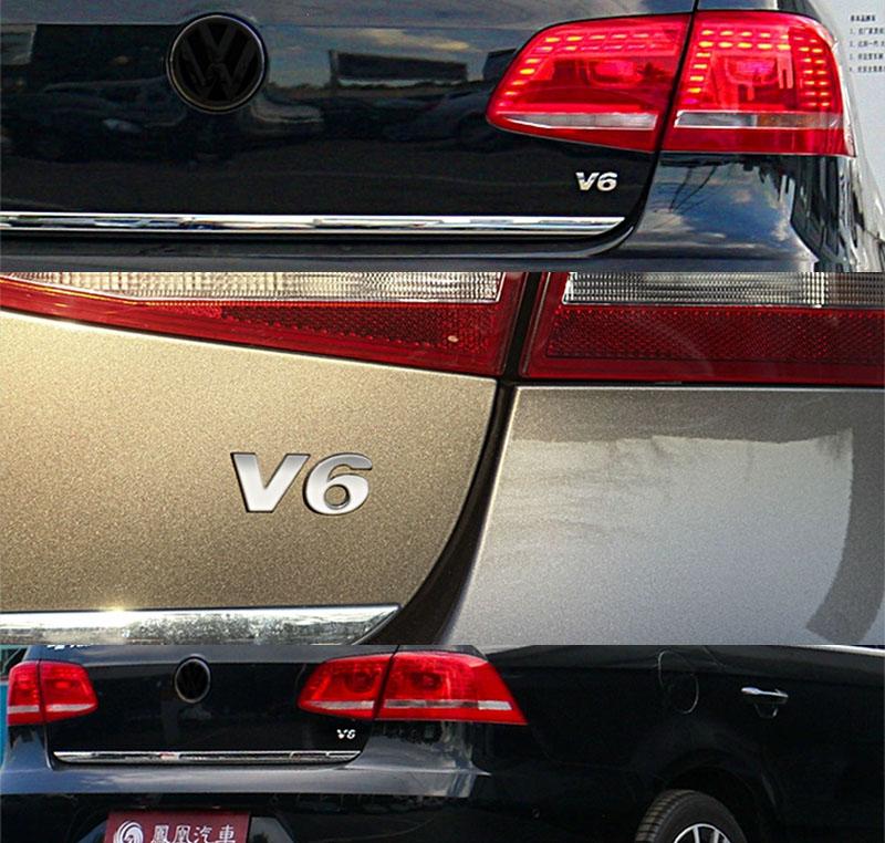 3D Prémiové ABS V6 pro auto Blatník kufr Zadní kapota Nálepka Emblém Odznak Samolepka