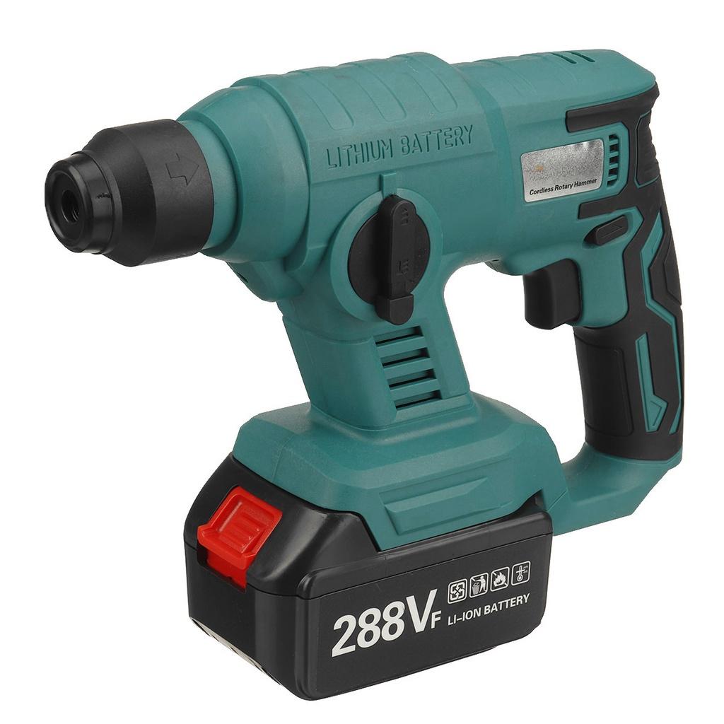 288VF 3 In 1 Impact Drill Power Tool with Battery Multifunction Cordless Electric Rotary Hammer Drill Hammer