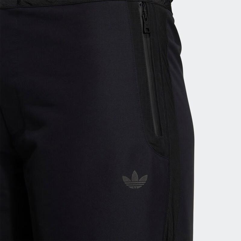 Adidas Originals Clover Logo Embroidered High Waist Straight Casual Pants Women Bottoms Black HE6591
