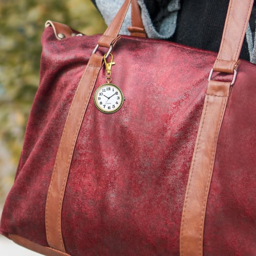 Lancardo Carabiner Watch, Nurse Watch, Pocket Watch, Keychain, Analog, Diamond, Trunk, Easy To Read, Perfect for Everyday Use, Mountain Climbing, Comm