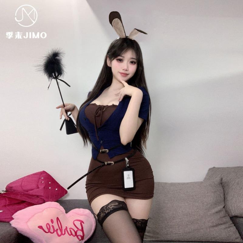 Sex Underwear Sexy Sweet and Spicy Secretary Outfit Cossplay Pure Desire Rabbit Outfit Office Uniform Two-piece Set of Women