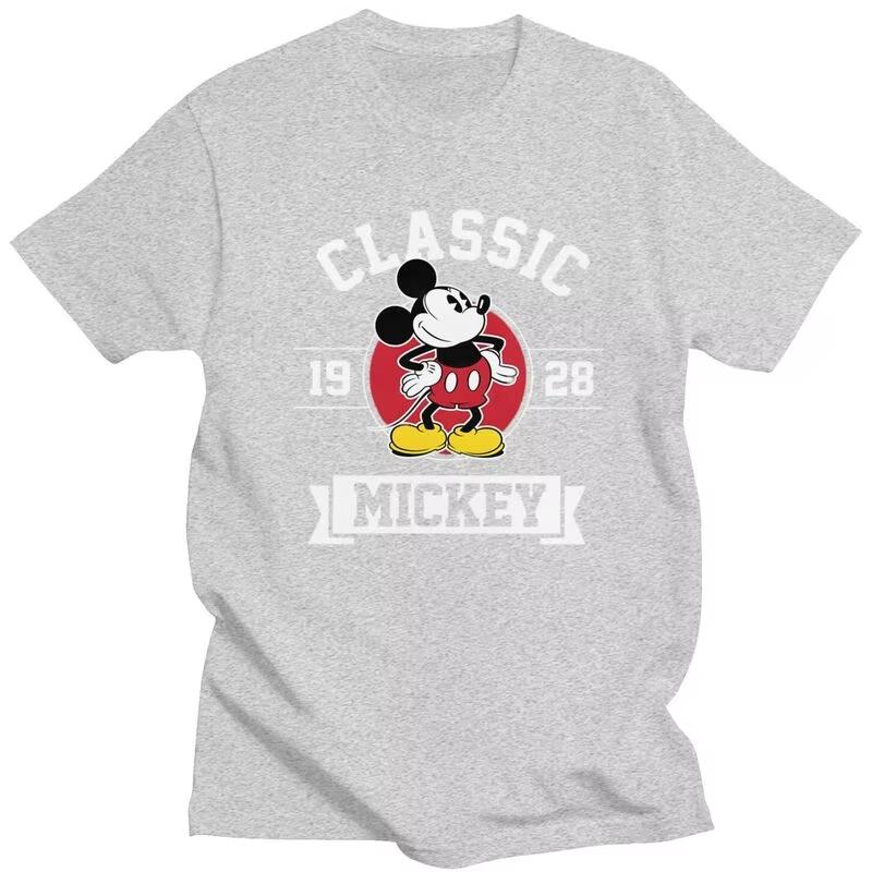 2025 New Custom Mens Mickey Mouse T Shirt Short Sleeves Cotton Tshirts Streetwear T-shirt Casual Tees Slim Fit Clothing
