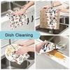 Kitchen Cloth Sushi Japanese Style Traditional Pattern Food Cute Dishcloth Absorbent Quick-drying Stain Removal Dish Wiping Set 6 Tableware Stylish