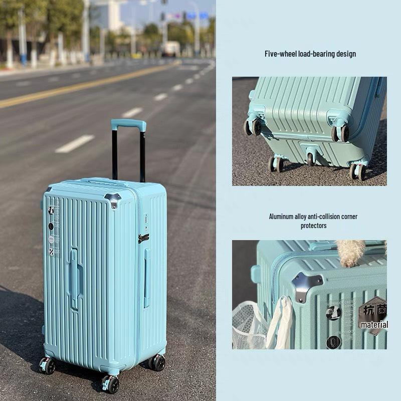 Anti-Fall Aluminum Frame Luggage Trolley with Large Capacity & Combo Lock