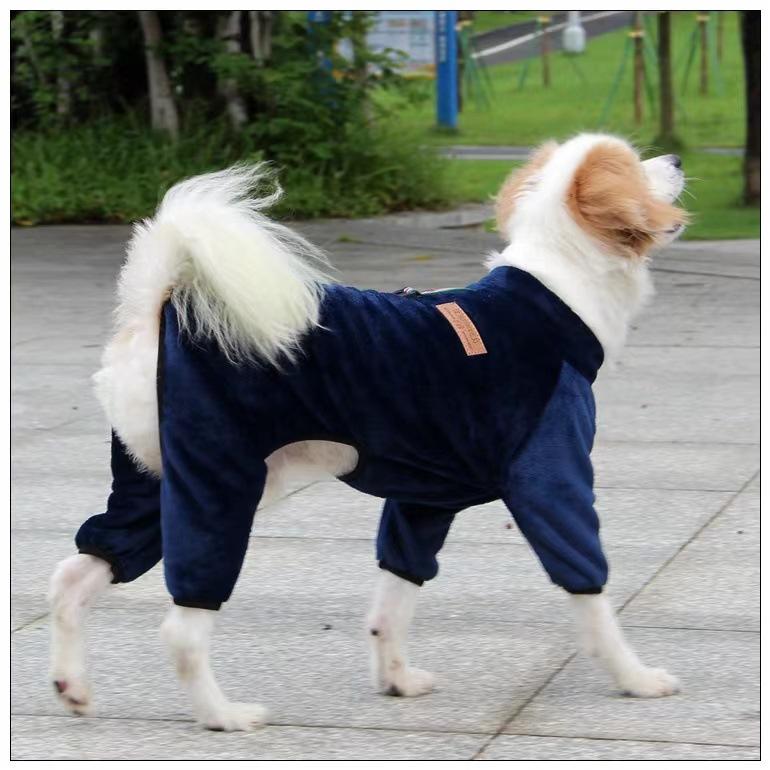 Small Medium Dog Winter Coat - Thick Warm Quilted Full Body Suit, Pet Clothing with Harness Hole for Easy Walking