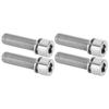 4Pcs Bike Handlebar Stem Bolts Screw Bicycle Titanium Alloy Stem Inner Hex Screws M7x25mmTitanium
