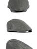 Men's and Women's British Retro PU Leather Beret - Stylish, Thickened, Warm Patent Leather Duckbill Cap for Autumn and Winter