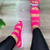 Summer Women Shoes Fashion Hollow Platform Sandals Comfortable Casual Lady Sandals Beach Fish Mouth Flat Sandalies Mujer WSH4612