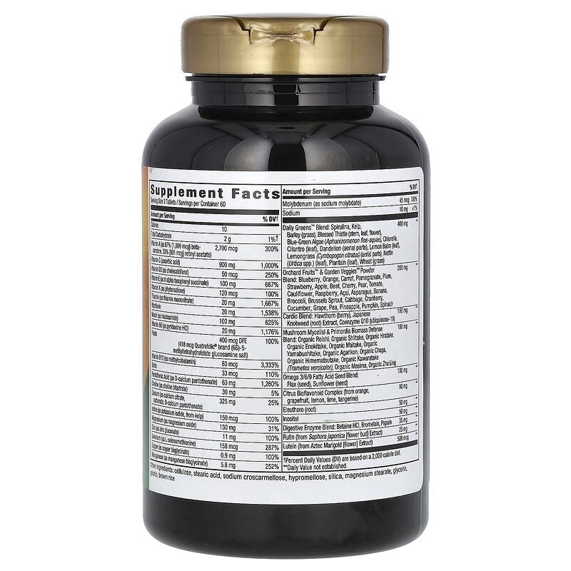 Alive! Max3 Potency, Adult Complete Multivitamin, No Added Iron, 180 Tablets