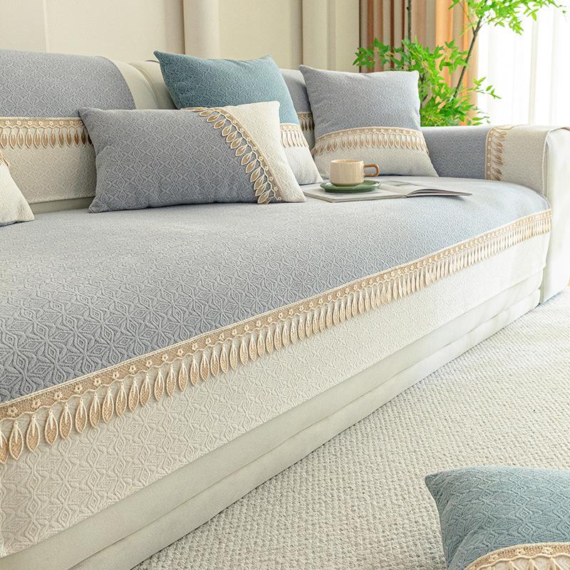 Simple Wind Chenille Sofa Cushion Universal In All Seasons  New Leather Sofa Cover Cloth Cover Non-Slip Cross-Border Special Supply