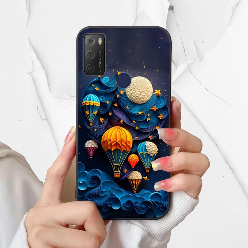 For Alcatel 1S 2021 Case 6025H 6025D Fashion Silicone Soft TPU Phone Cover For Alcatel 1 S 2021 1S(2021) Case Funda Coque Bumper