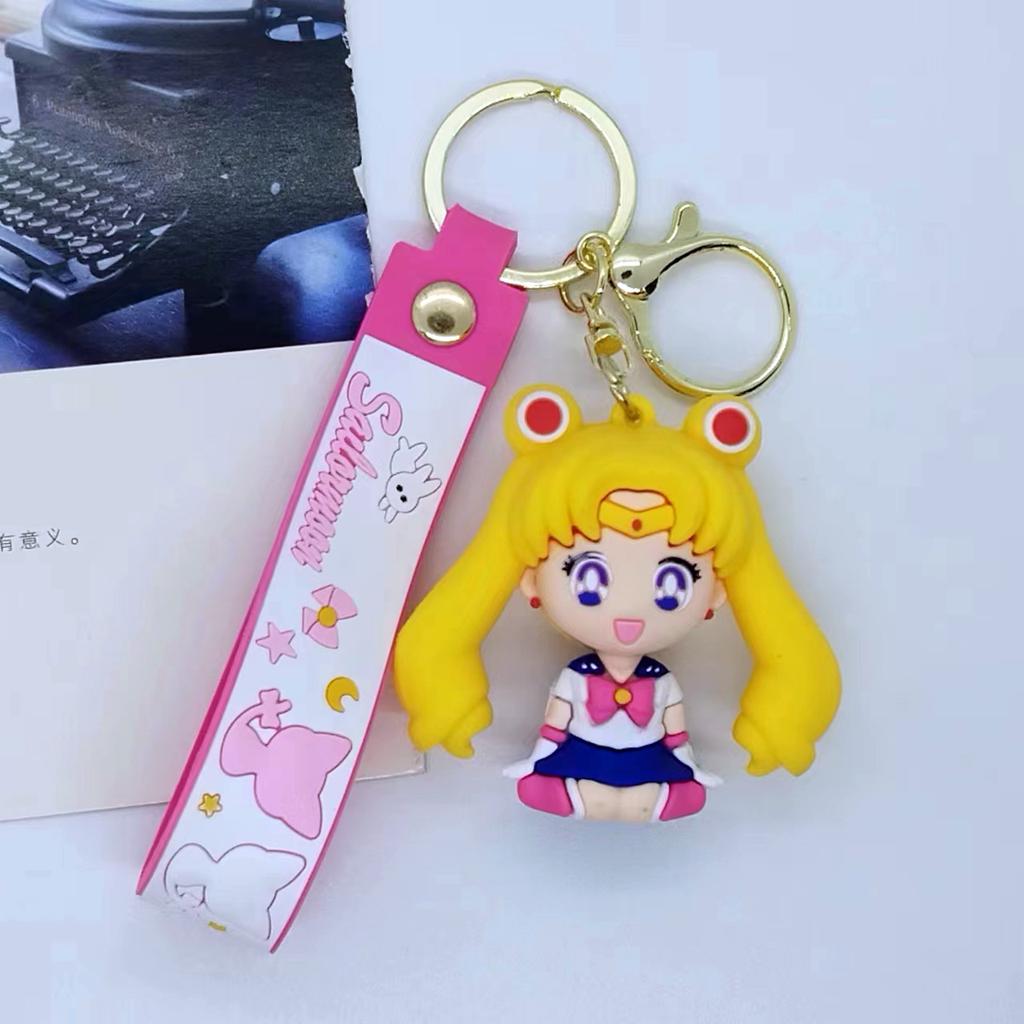 Creative Cartoon Girl Doll Keychain Bag Car Keychain Accessories Gift Wholesale Y2k Fashion Toys Anime Cartoon Kawaii Cute Frind