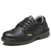 Mens Leather Safety Shoes Steel Toe Breathable Work Shoes Anti Puncture Slip Resistant Durable Protective Footwear