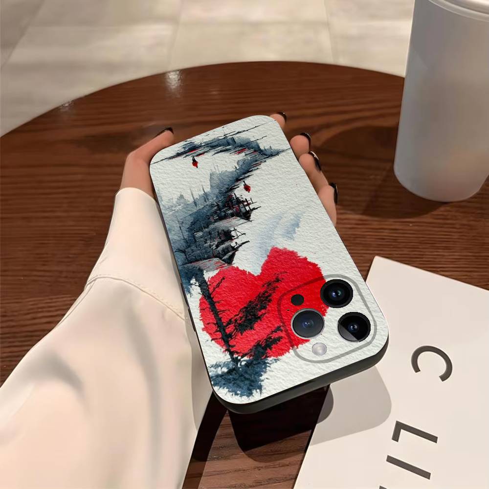 

By The Mountainside Phone Case For iPhone 17,16,15,14,13,12,11,Pro,X,XS,Max,Plus Soft Black Cover iPhone17air