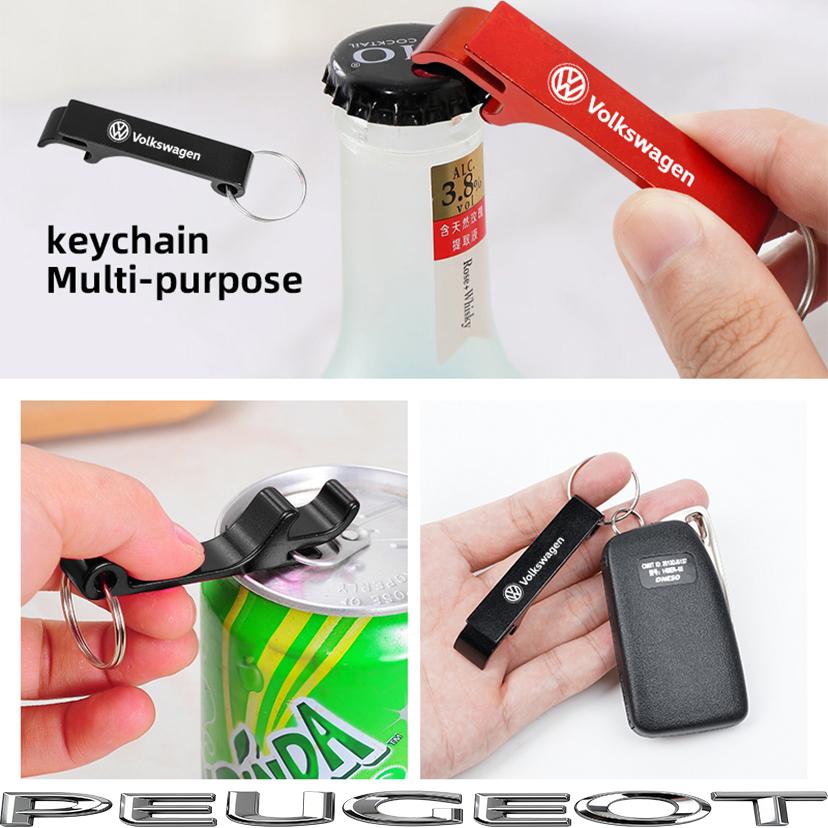 1Pcs Portable Beer Bottle Opener Keychain Accessories For VW GTI Polo Golf Passat B6 Tiguan Jetta T-ROC Touareg Taigo CC Hub Cap ulvn02