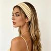 Stretchy Wide Striped Headbands Soft Non-Irritating Breathable Fabric 6 Color Choices for Yoga Travel Daily Wear