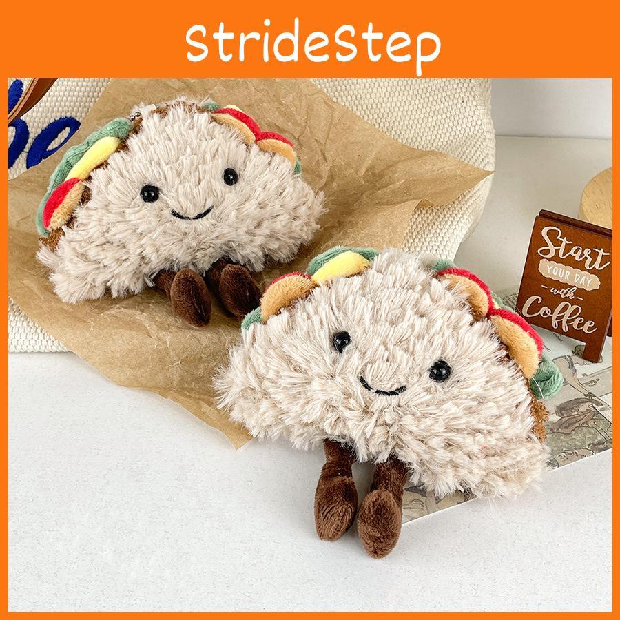 Plush Sweet Sandwich Doll Cute Taco Design Keychain Made With High Quality Pp Cotton
