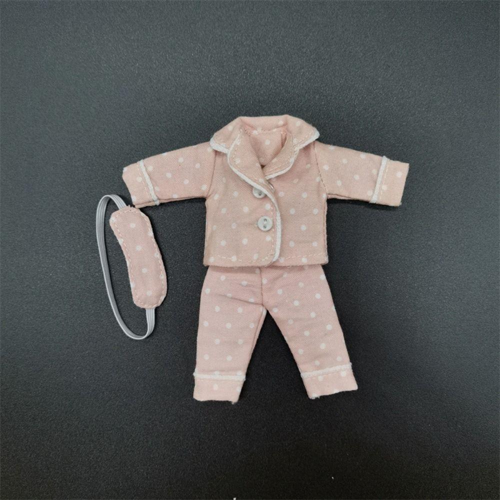 Dress Up Doll Pajamas Eye Mask Obitsu 11 Clothes Playing House Ob11 Sleep Clothes  Girl Gift