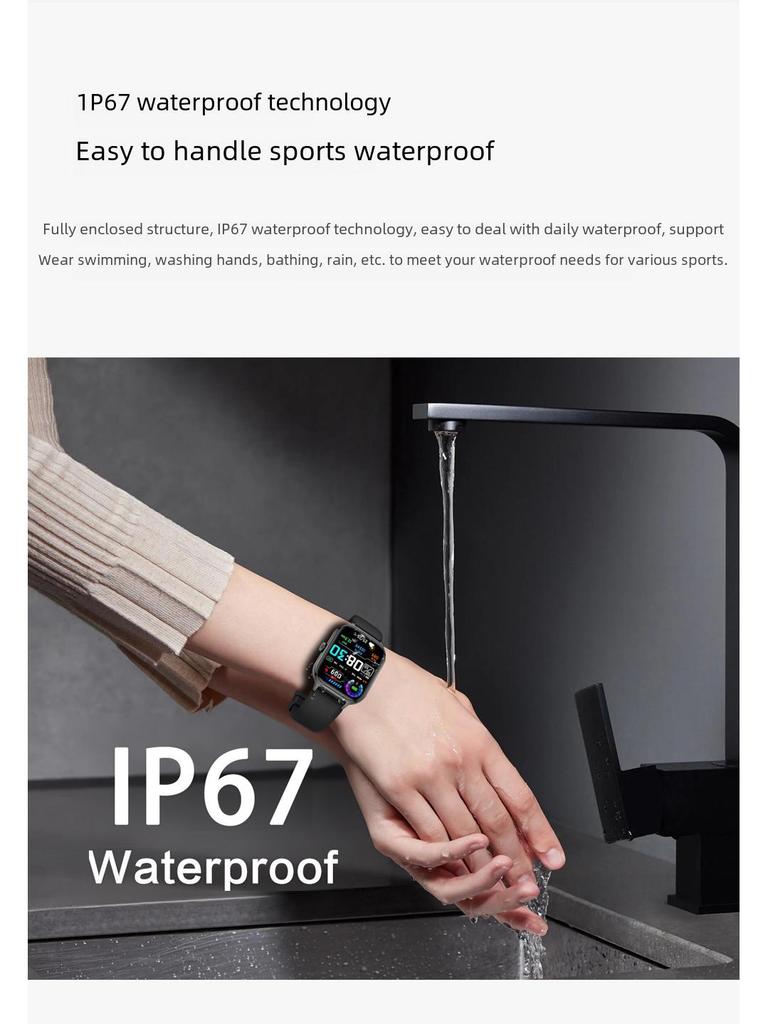 Z49 gtS4 Bluetooth Smart Watch Bracelet - 2.01" Screen with Sports Mode and Heart Rate Monitor