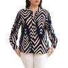 Vintage Printed Long Sleeve Loose Fit Oversized Shirt For Women