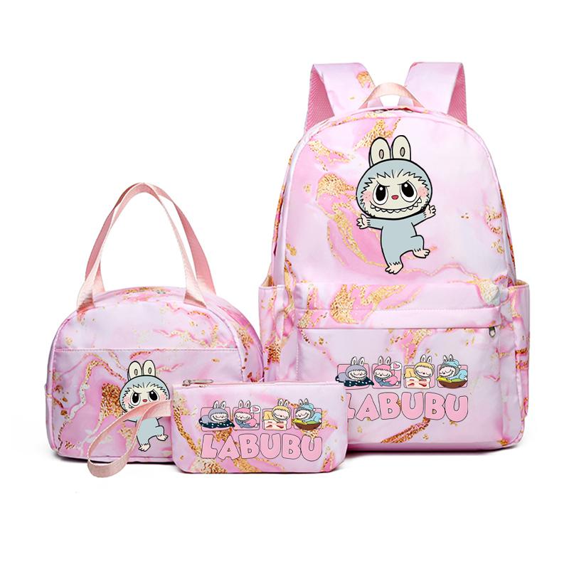 3 Buc/set Rucsac Drăguț Imprimat Geantă de Prânz Etui pentru Creioane Adolescent Băiat Fată Rucsac Student Zimomo Ghiozdan Femei Geantă de Călătorie Cadou