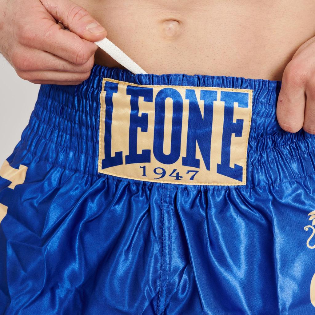 Leone 1947 DNA Shorts Muay Thai Kickboxing Shorts, Blue/Gold