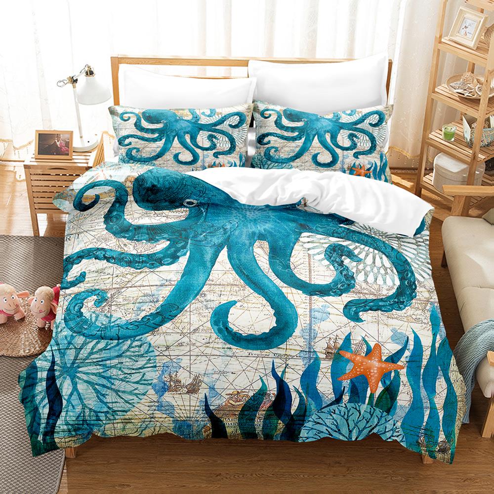 Ocean World 3D Print Jellyfish Bedding Set - for Adults and Kids, in Single to King Sizes