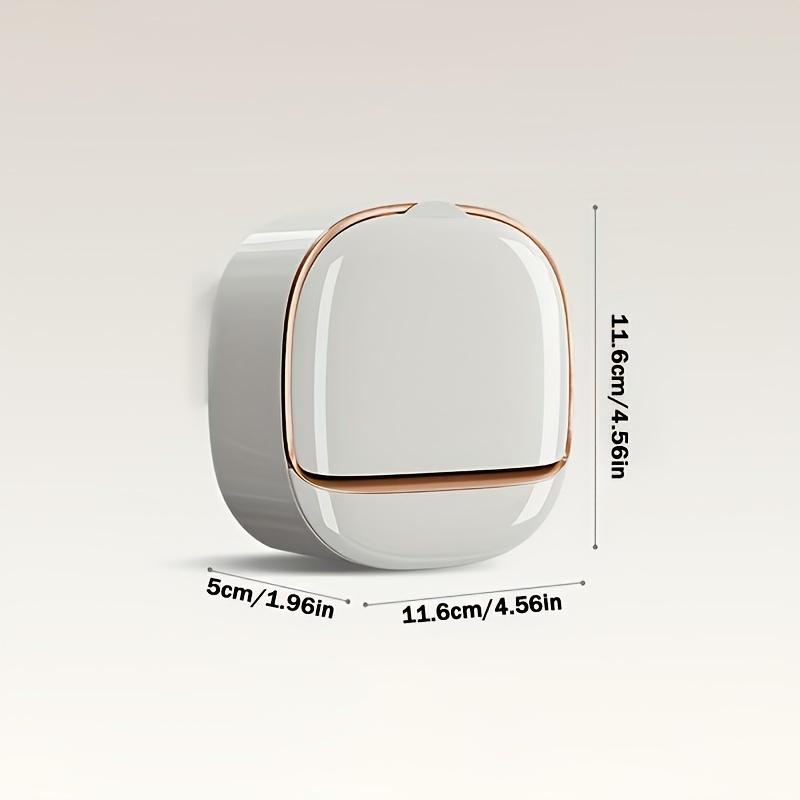 [Sleek Modern Soap Dish] 2pcs Wall-Mounted Soap Dishes - Sleek Modern White & Light Green Rectangular Design with Drainage, Non-Drilled PP Material