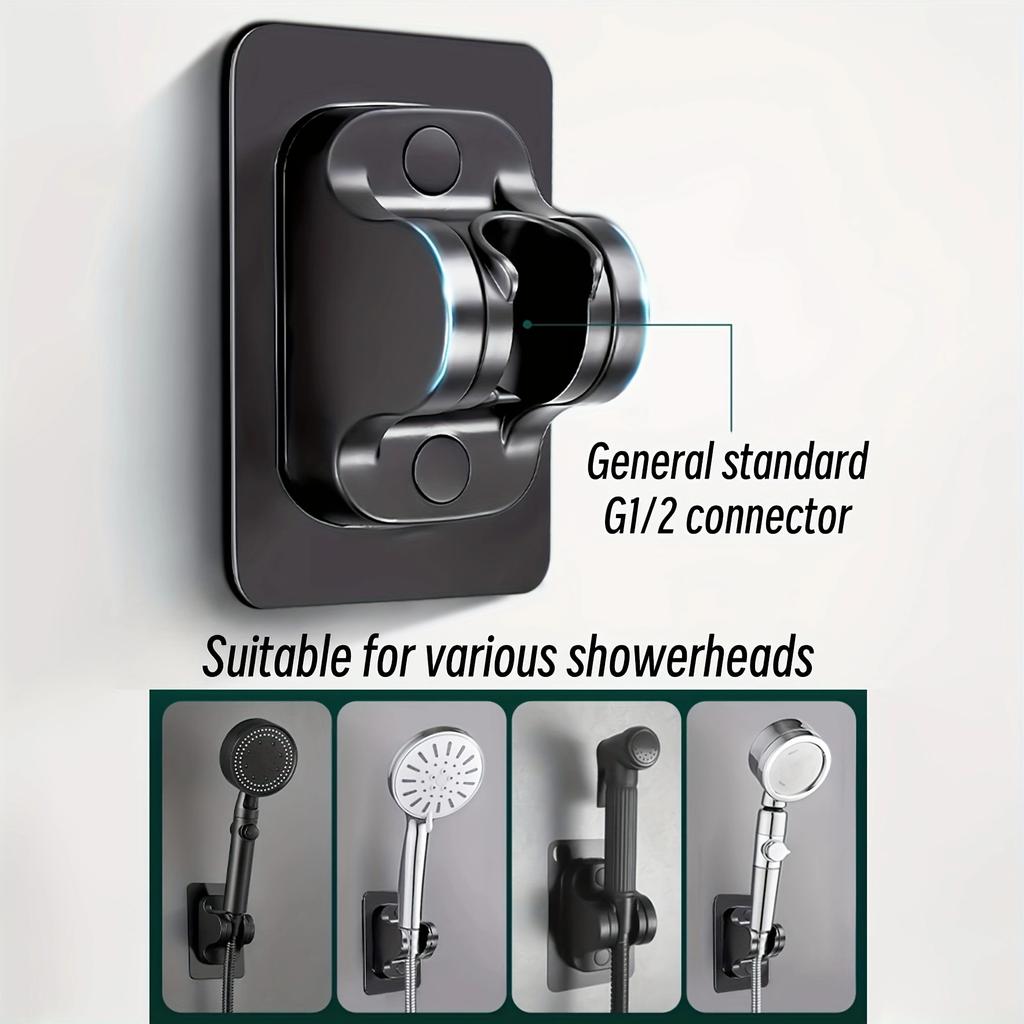 1PC ABS Shower Head Holder Strong Adhesive Waterproof Adjustable Shower Bracket Base Bathroom Universal Shower Head Support
