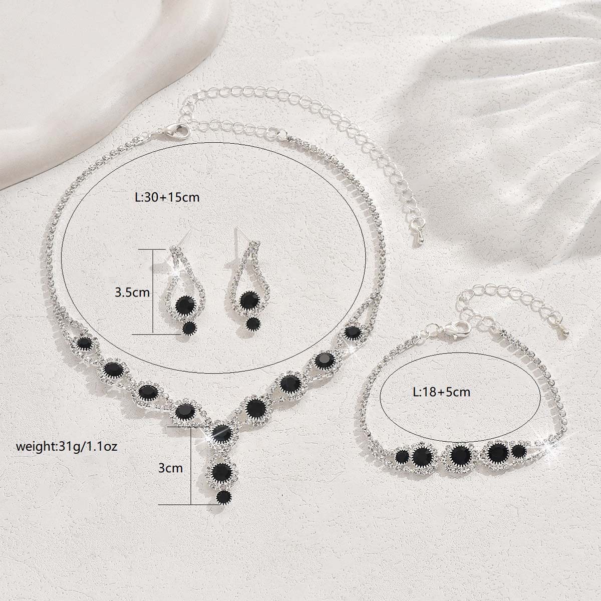 

Сияющее ожерелье со стразами, серьги, браслет, комплект украшений для женщин, свадебное колье с кристаллами, аксессуары для банкета