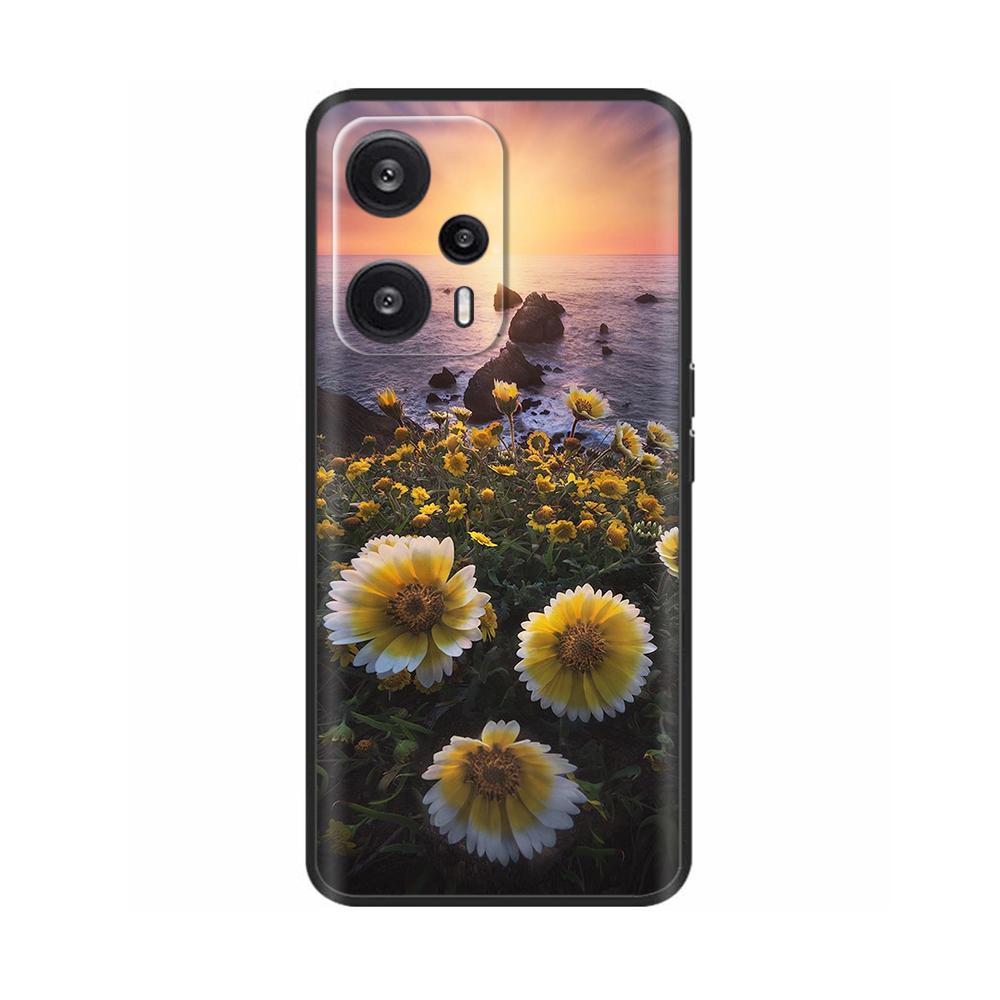 For Xiaomi Poco F5 Pro Case Painted Flower Back Cover Full Protection Soft Case for POCO F5 PocoF5 F5Pro Fundas Phone Casing