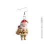 Santa Claus Acrylic Earrings With Silver Pins For Festive Holiday Gift