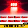 8x Red LED Side Marker Lights RV Truck Trailer Clearance Light Waterproof EOA