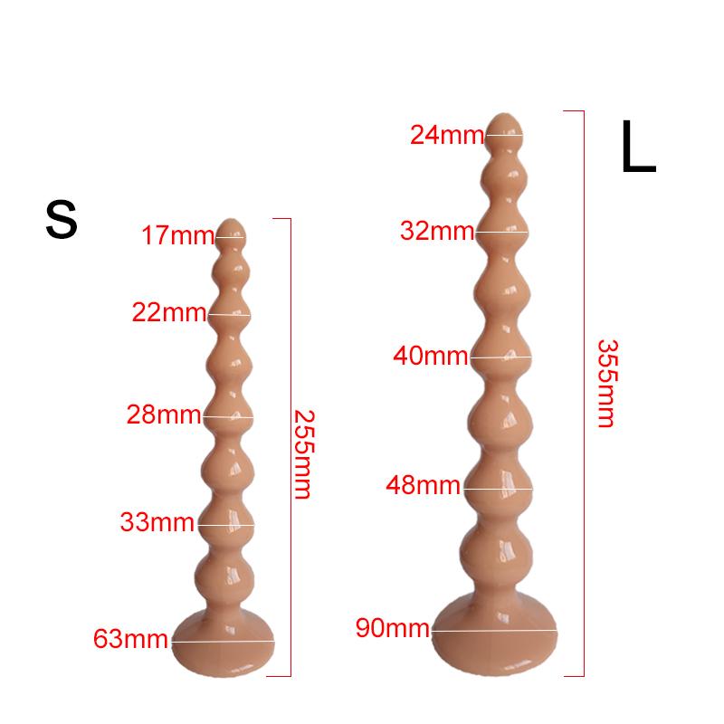 Long Silicone Pull Bead Penetration Anal Pussy Expansion Ass Plug Long Dildo G Spot Stimulation Female Orgasm Adult 18+ Sex Toys
