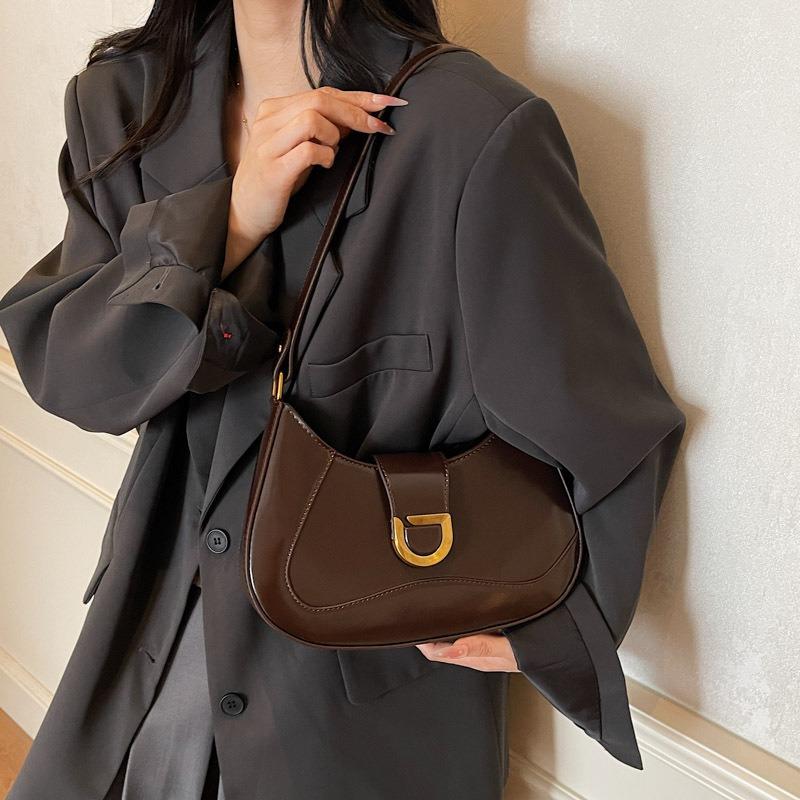 Podzimní nová taška přes rameno crossbody módní jednoduchá podpažní taška nová dámská nová taška ve tvaru půlměsíce dámská taška