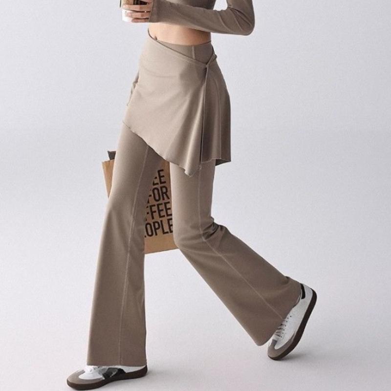 

Women s Modern Dance Practice Set | Long Pants Yoga Fitness Micro-Flare Trousers with Leotard M