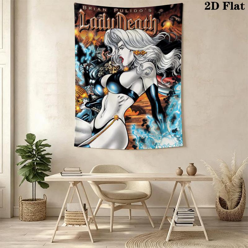 Lady Death Pattern Home Decor Tapestry, Wall Hanging, Decorative RV Wall Cloth.SGT0917521