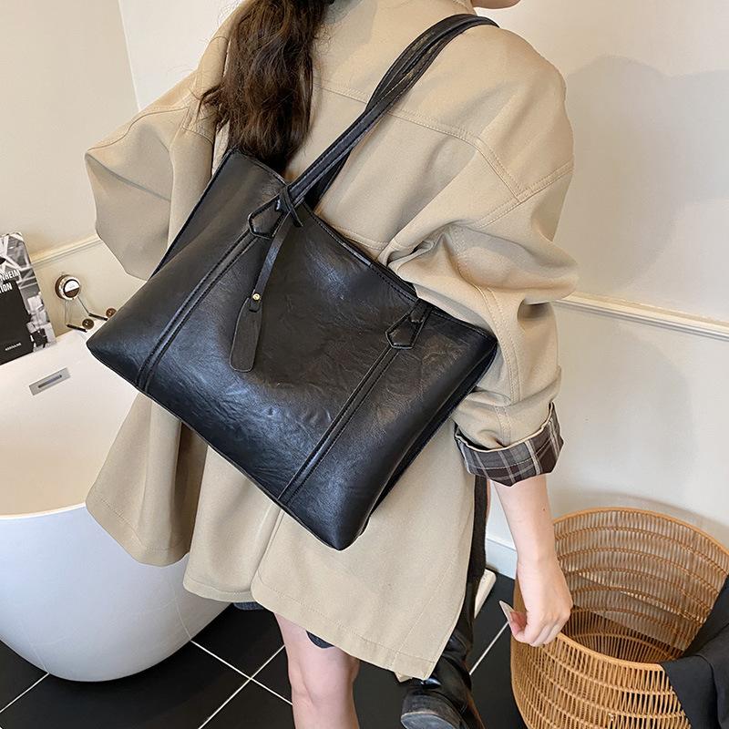 

Повседневная сумка большой вместимости, женская сумка, новая повседневная и модная наплечная сумка чёрный