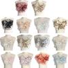 Embroidered Sequins Flower Applique Patches for Clothing Bags Handcraft Decoration Polyester Materials