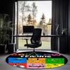 Rainbow Friends Printed Round Rug Carpet Chair Rug Area Rug Entryway Doormats,for Office Chair Living Room Bedroom Kitchen Room.