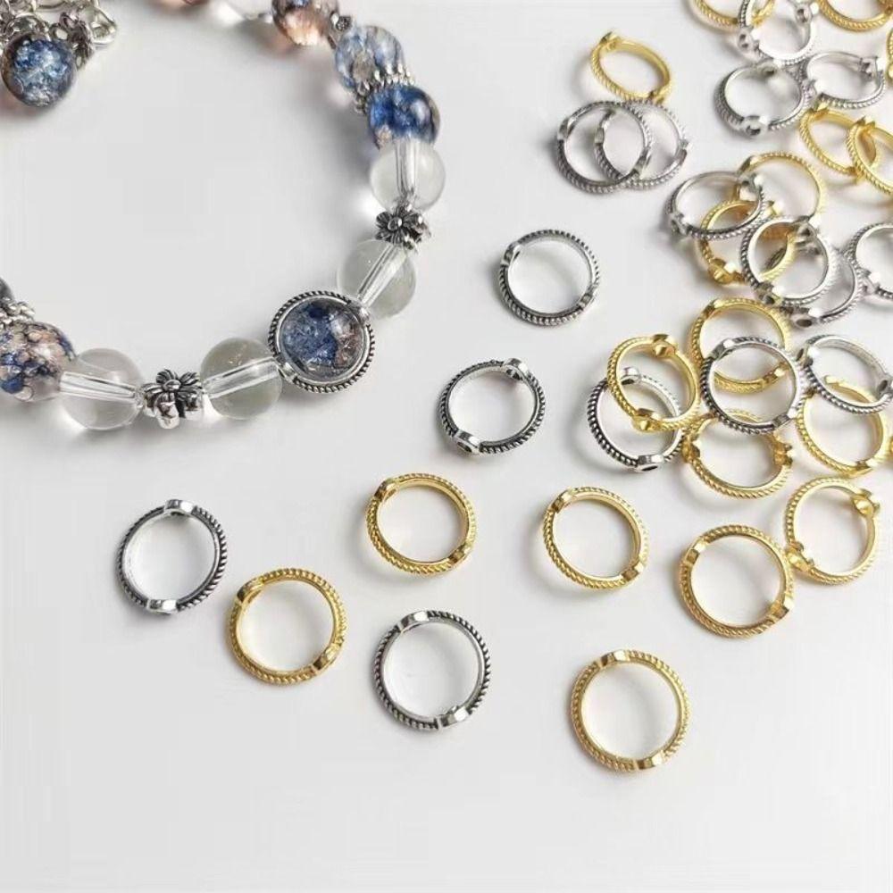 Alloy Color Bead Ring Connector 6-10mm Bead Circle Fashion Beads Frame Ring