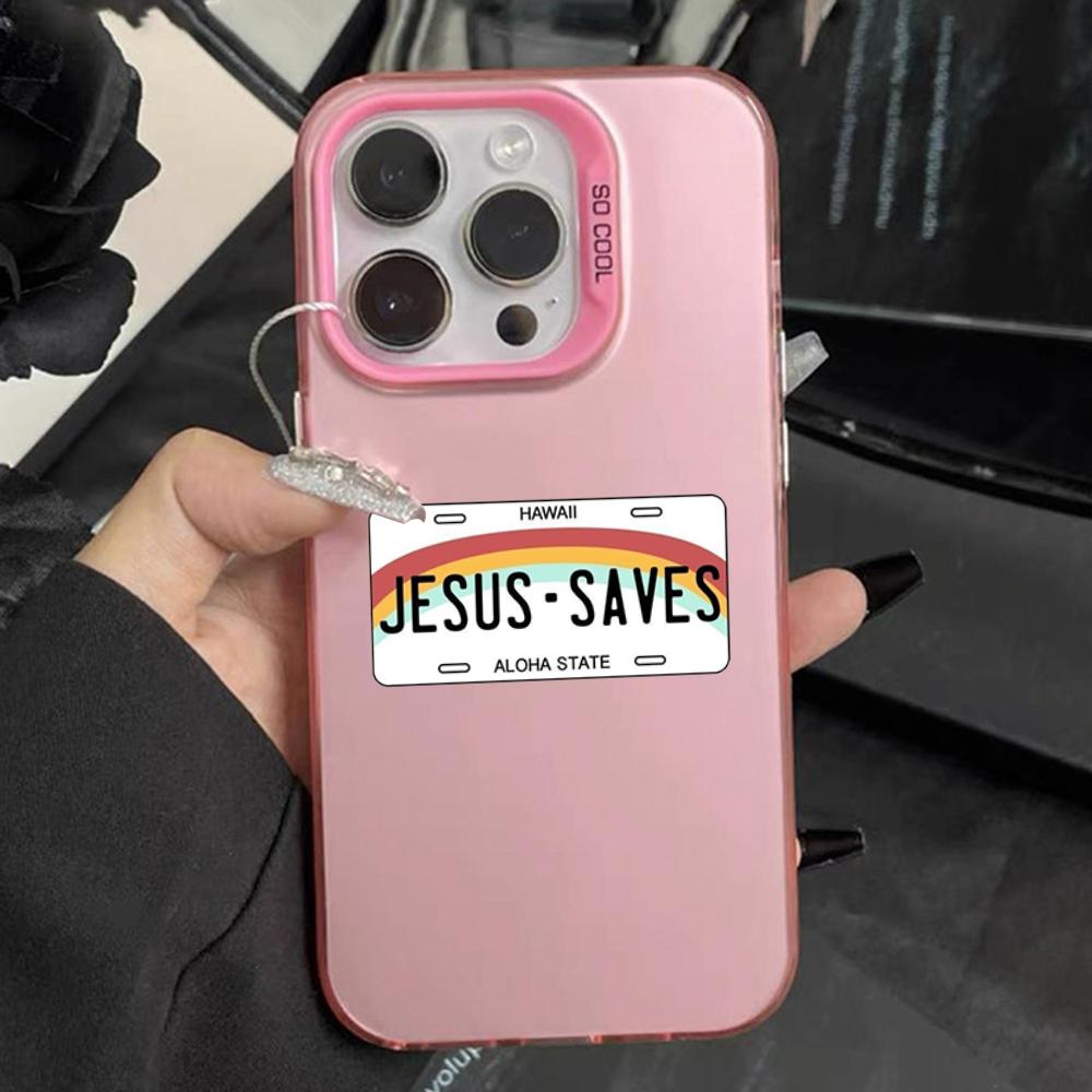 Jesus God Quote Scrawl Phone Case For iPhone 16,15,14,13,12,11,Pro,Max,Plus,Mini,XS,SE Anti Fall Pink Matte Hard Bumper
