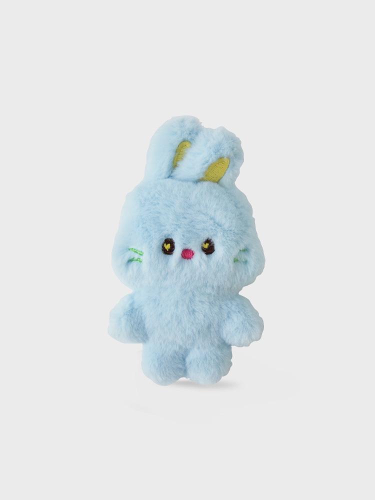 Bunini Plush Emoticon Sticker (Blue)