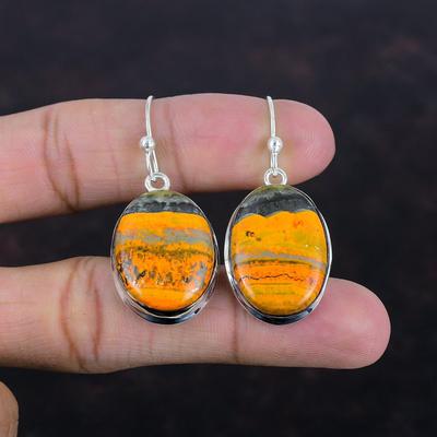 Σκουλαρίκι από Ίασπη Μέλισσας Μπάμπλ Σκουλαρίκι με πολύτιμο λίθο Κομψά Κοσμήματα Σκουλαρίκια από Ασήμι 925 Χειροποίητο Σκουλαρίκι Κοσμήματα με θεραπευτικούς λίθους Δώρα για τη μαμά