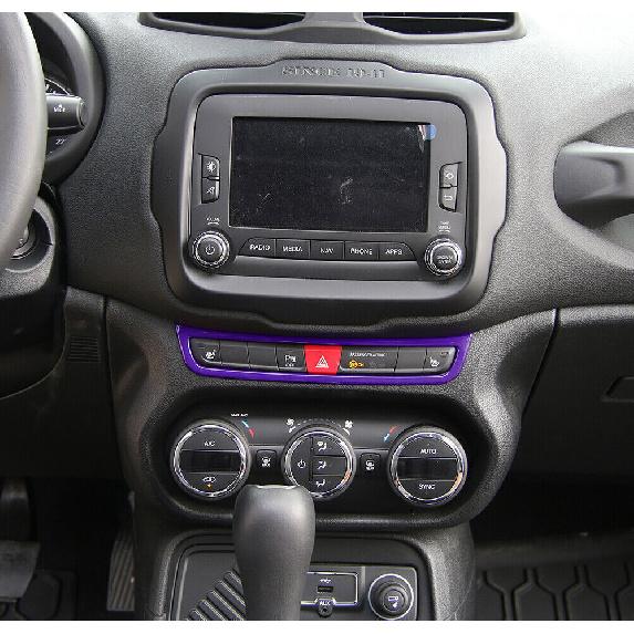 For Jeep Renegade 15 16 17 Dark Purple Emergency Light Switch Panel Trim 1pcs
