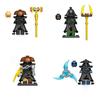 Rox Kur Ninjas Set Personalizzato Fai da Te di Mattoncini di Plastica per Bambini e Collezionisti