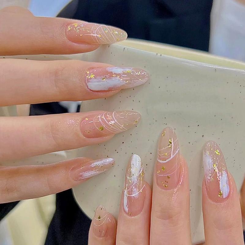 Fashion French 3D Simplified Line Nail Art Stickers Irregular Line Press On Nails Decals Manicure Decorations Diy