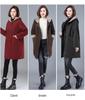 2024 Women Autumn Winter Thickened Cotton Padded Parker Jacket Mid Length Coat for Middle Aged
